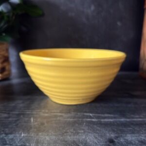 Vintage Bauer Pottery Yellow Ringware Bowl #18 | 1930s California Pottery | MCM